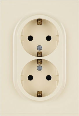 Розетка ЭРА Arktik 16-2105-02 2X2P+E Schuko 16А-250В / Б0070455 (слоновая кость)