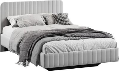 Полуторная кровать ТриЯ Шелли 1200 Тип 1  (велюр Confetti Silver)