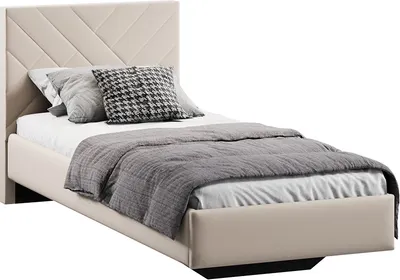 Односпальная кровать ТриЯ Кевия 800 Тип 1  (велюр Confetti Cream)