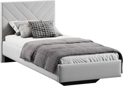 Односпальная кровать ТриЯ Кевия 800 Тип 1 (велюр Confetti Silver)