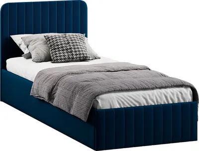 Односпальная кровать ТриЯ Шелли с ПМ 800 Тип 1  (велюр Confetti Blue)