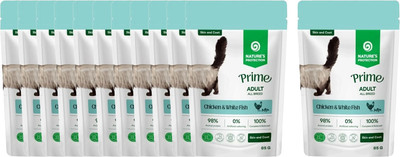 Влажный корм для кошек Nature's Protection Prime Skin and Coat кусочки в соусе курица белая рыба (12x85г)