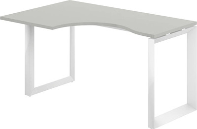 Письменный стол Norden 140x90x75 / PR.231.SH.O59.WH.L (белый/серый бархат)
