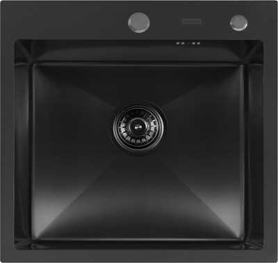 Мойка кухонная Arfeka Eco AR 55x50 PVD Nano Decor Millet Grains (черный)