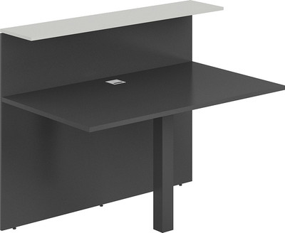 Офисная стойка Norden 140х81.8х112.5 / QR.103.AN.AN (антрацит/антрацит/светло-серый)