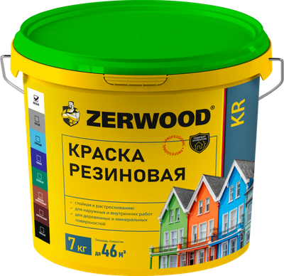 Краска Zerwood KR Резиновая (7кг, графит)