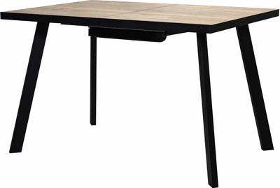 Обеденный стол Мир стульев Саен №17 120x80 (черный муар/глендейл/черный)