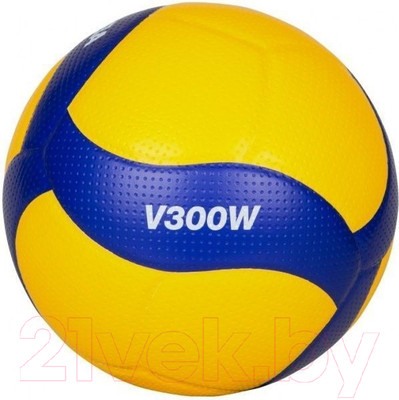 Мяч волейбольный Mikasa V300W (размер 5, желтый/синий)