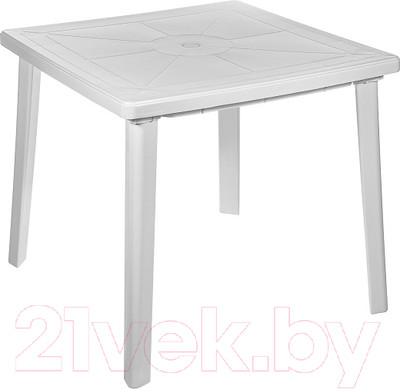Стол пластиковый Стандарт Пластик Групп Квадратный 80х80 (белый)