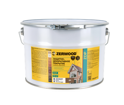 Защитно-декоративный состав Zerwood ZDP Аквалазурь (10кг, дуб)