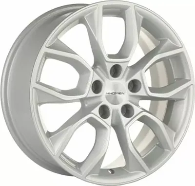 Литой диск Khomen KHW1713 Santa Fe 17x7" 5x114.3мм DIA 67.1мм ET 47мм (F-Silver)