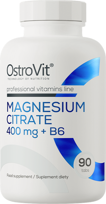 Витаминно-минеральный комплекс OstroVit Magnesium Citrate 400mg + B6 (90 таблеток)