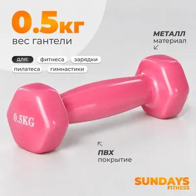 Гантель Sundays Fitness WD1450 (0.5кг, розовый)