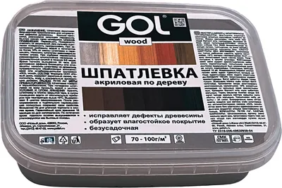 Шпатлевка готовая GOL Wood Мастер по дереву акриловая (140г, махагон)