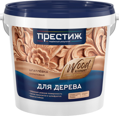 Шпатлевка готовая ПРЕСТИЖ Для дерева (1кг, дуб)