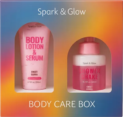 Набор косметики для тела Spark&Glow с ароматом сладкой гуавы Гель для душа+Лосьон для тела (300мл+200мл)