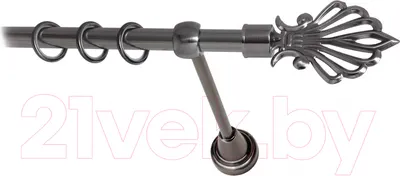 Карниз для штор Lm Decor Веер 006 1р гладкий (антрацит, 3м)