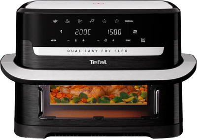 Аэрогриль Tefal Dual Easy Fry Flex EY9228E0 (черный/серебристый)
