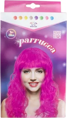 Парик карнавальный ILikeGift Яркий / GB0085 (розовый)
