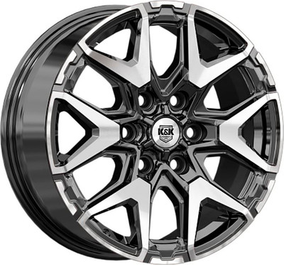 Литой диск K&K Гангут 18x7.5" 6x139.7мм DIA 92.5мм ET 50мм Алмаз черный