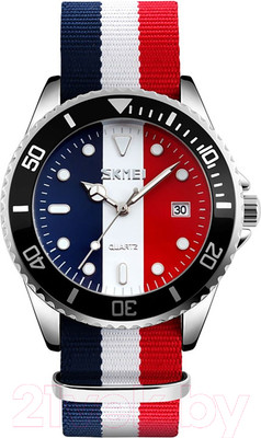 Часы наручные унисекс Skmei 9133-3 (со средней белой полосой)