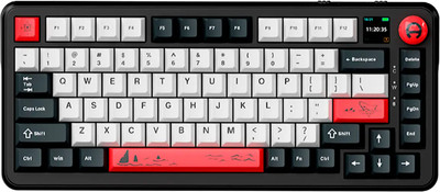 Клавиатура Ajazz AK820 MAX PLUS Mute Switch (черный/белый/красный)