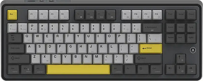 Клавиатура Ajazz AK870 Gift Switch (черный/серый/желтый)