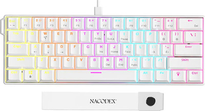 Клавиатура Ajazz NK61 Red Switch (белый)