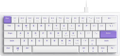 Клавиатура Ajazz NKL61 Low Profile Switch (белый/фиолетовый)