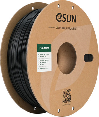 Пластик для 3D-печати eSUN PLA-Matte / PLA-MT175B5B1 (1.75мм, 5кг, черный)