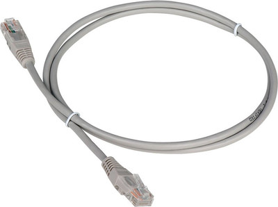 Кабель Lanmaster TWT-45-45-1.5-GY (1.5м, серый)