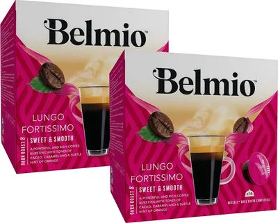 Кофе в капсулах Belmio Dolce Gusto Lungo Fortissimo 2 пачки (16x7г)