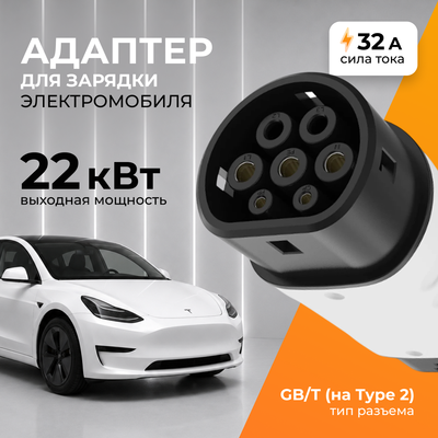 Адаптер для зарядки электромобиля Soft Drive GB/T - Type 2 11/22 кВт WS-2002