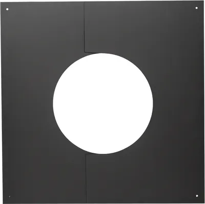 Накладка разрезная для дымохода КПД Разрезная 0.7мм 550x550 ф180 под сэндвич, трубу (черный)