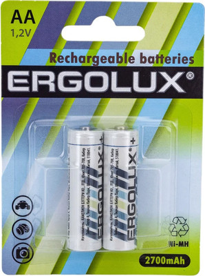 Комплект аккумуляторов Ergolux NHAA2700BL2 (2шт)