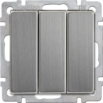Выключатель SmartBuy Нептун / SBE-05gn-10-SW3-0 (серый никель)