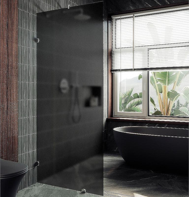 Душевая стенка MaybahGlass 99x195 / MGD-273-4 (графитовое матовое стекло/хром глянцевый)