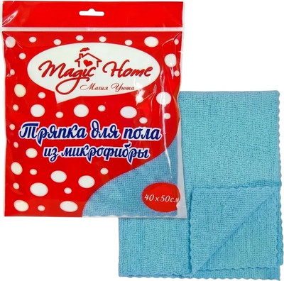 Салфетка хозяйственная Антелла Magic Home Зигзаг 40x50см для пола / 24092 (голубой)
