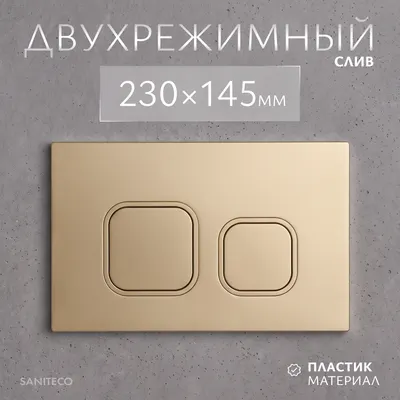 Кнопка для инсталляции Saniteco K02-PG (матовое золото)