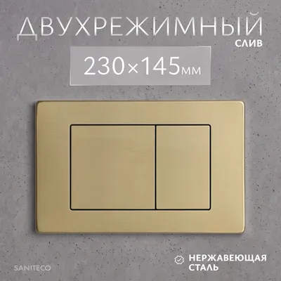 Кнопка для инсталляции Saniteco K03-SGG (глянцевое золото)