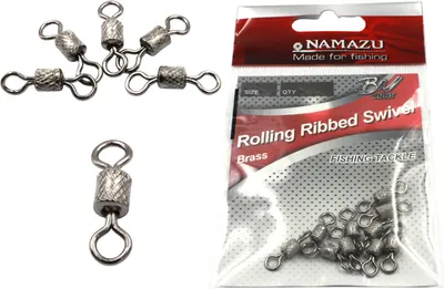 Вертлюг рыболовный Namazu Rolling Ribbed Swivel BN р. 3/0 test-110кг / N-FT-RRS3/0 (5шт)