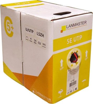 Кабель Lanmaster LAN-5EUTP-PT-LSZH-OR (305м, оранжевый)