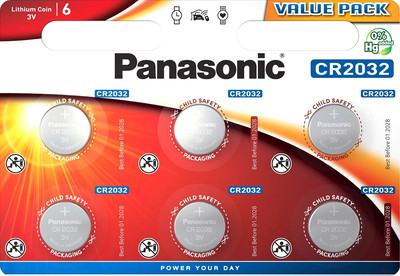 Комплект батареек Panasonic Lithium Power CR-2032EL/6BP