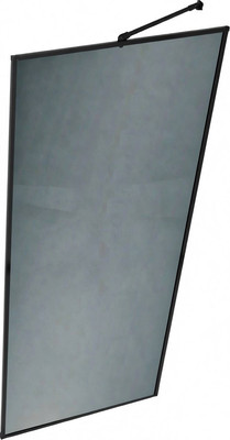 Душевая стенка MaybahGlass 119x195 / MGD-843-6 (графитовое стекло/черный)