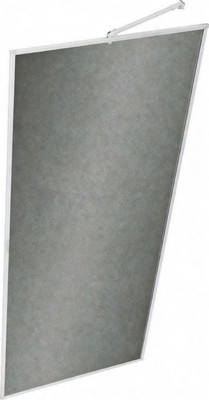 Душевая стенка MaybahGlass 119x195 / MGD-844-1 (графитовое матовое стекло/белый матовый)