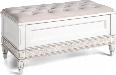 Банкетка Гомельдрев Бристоль ГМ 6499К Дуб (Tiffany-1-cream/белый дуб/патина)