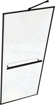 Душевая стенка MaybahGlass 79x195 / MGD-864-6 (прозрачное стекло/черный)