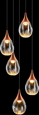 Люстра DeLight Collection Stilla MD24001004-5A (copper/clear)