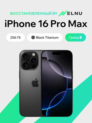 Смартфон восстановленный Apple iPhone 16 Pro Max 256GB ELNU грейд B (черный титан)