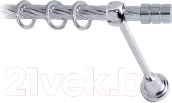 Карниз для штор Lm Decor Цилиндр 088 1р витой (хром, 3м)